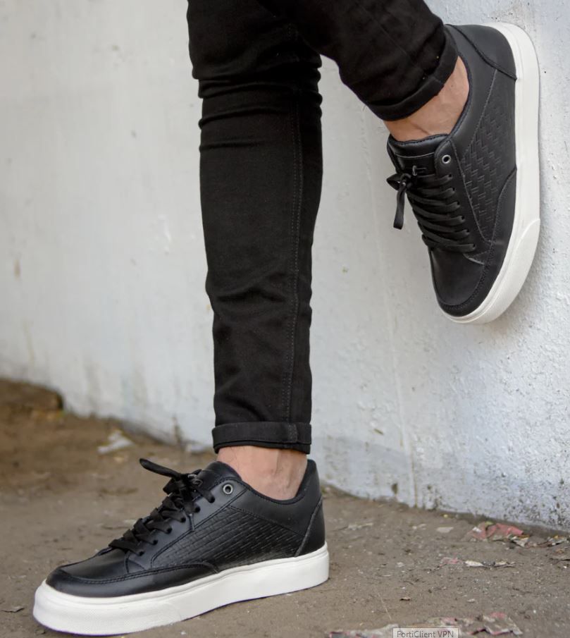 TENIS HOMBRE CUERO BLACK