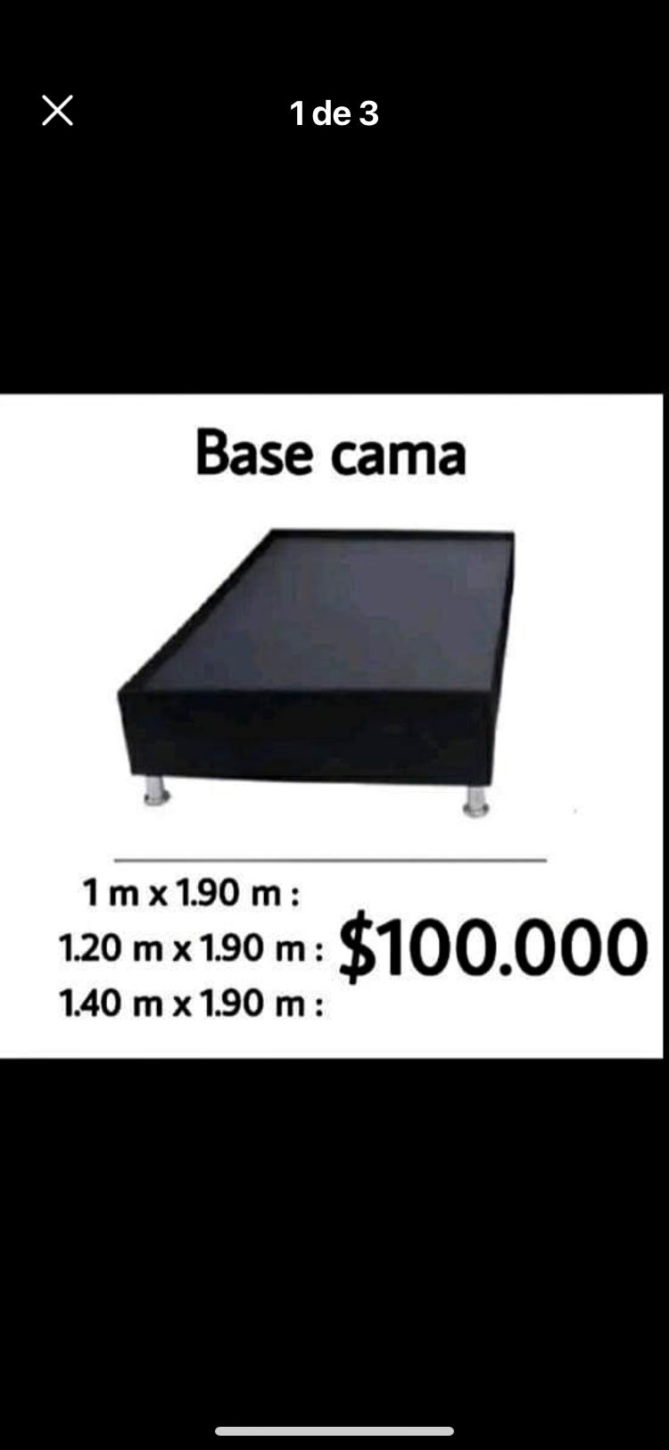 Base Cama 1.20 m x 1.90 m