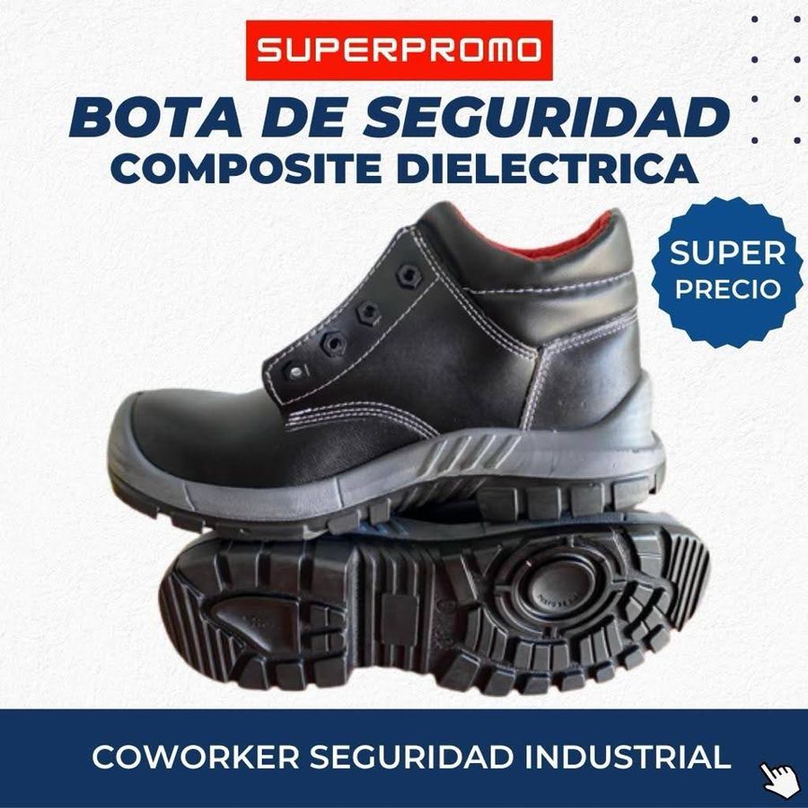 BOTA SEGURIDAD DIELECTRICA P.U. SUELA RH.NEGRA TALLAS 35 A 44